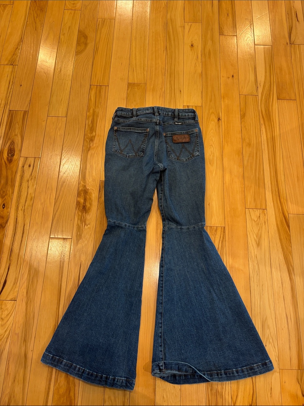 Women's Dark Indigo Flare Jeans - High Volume Wide Leg wrangler